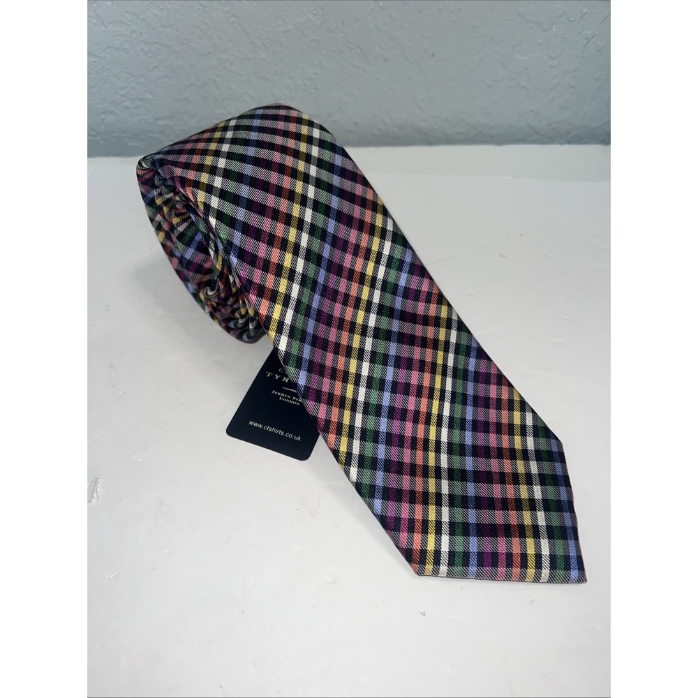 Charles Tyrwhitt Albemarle Woven Multi & Gingham Tie-New